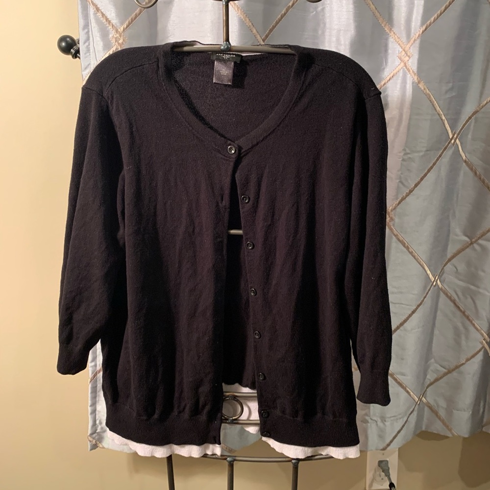 Black and light brown cardigan